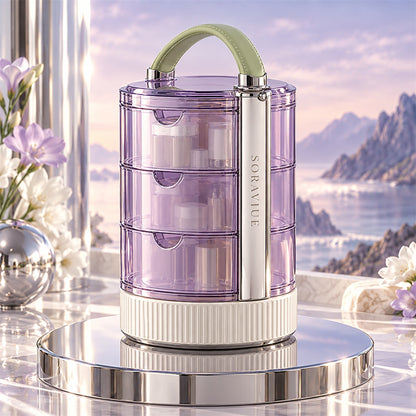 Soraviue Rotating Tier Beauty Organizer closed product view